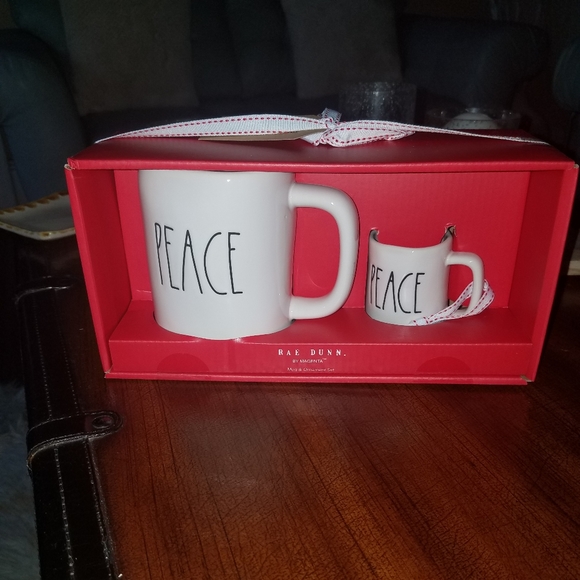 Rae Dunn Other - 🎉HOST PICK🎉Rae Dunn 'Peace' Mug and Ornament Set